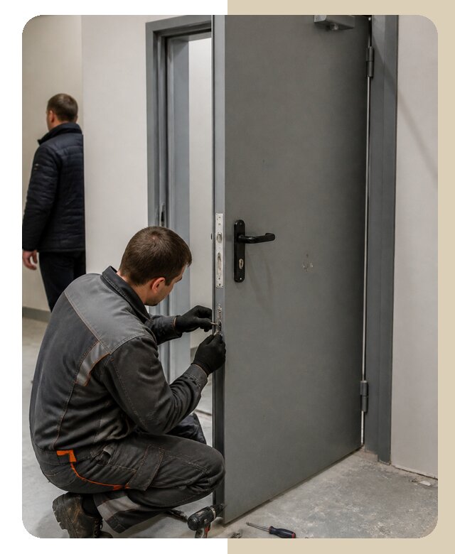 Ремонт противопожарной двери в Набережных Челнах по цене 6603 р. | ДвериЛегко-Нбр